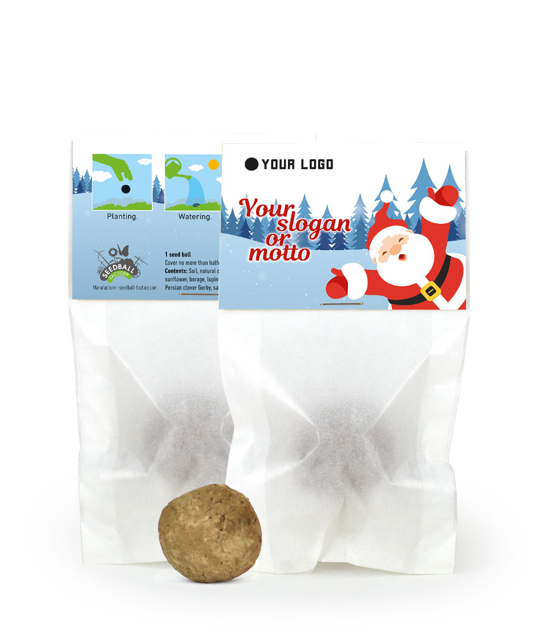 Seed ball – Christmas design template 1