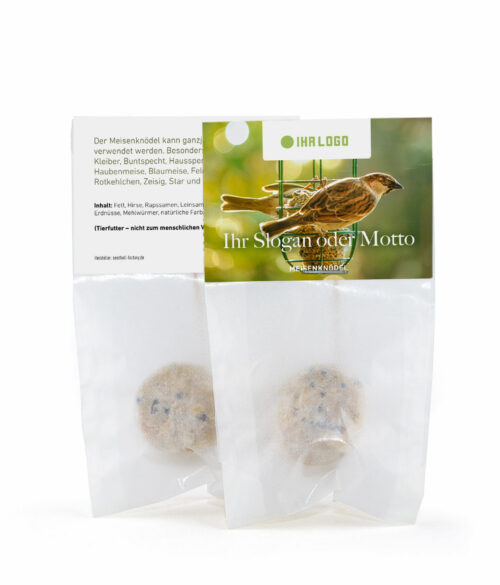 Meisenknödel, Vogelfutter, individuell bedruckt
