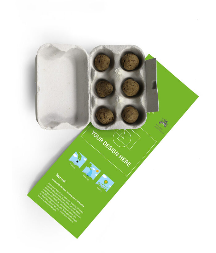 6 Seed Balls in a Mini Egg Carton with custom-printed sleeve - Image 3