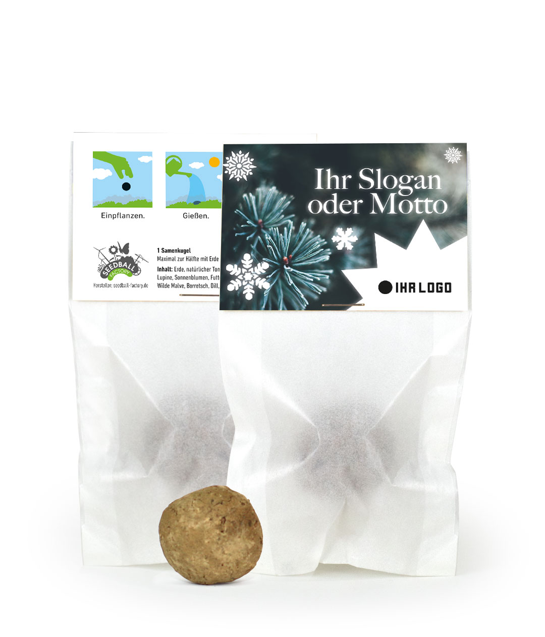 Seedballs im Weihnachtsdesign