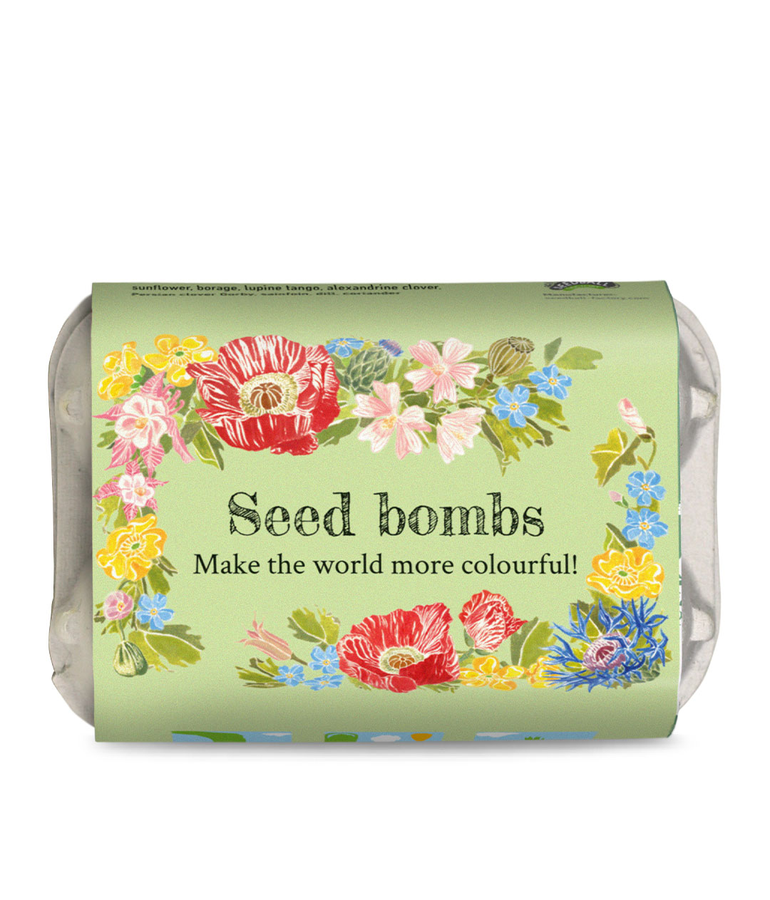 6 Seed Balls in Mini Egg Carton (Design 2)