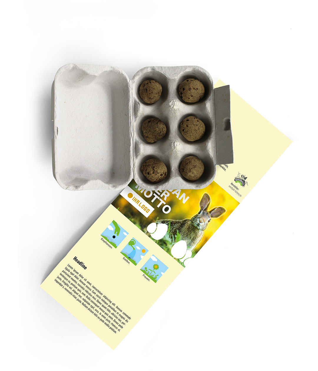6 Samenkugeln im Mini-Eierkarton - Designvorschlag Ostern 1 - Image 2