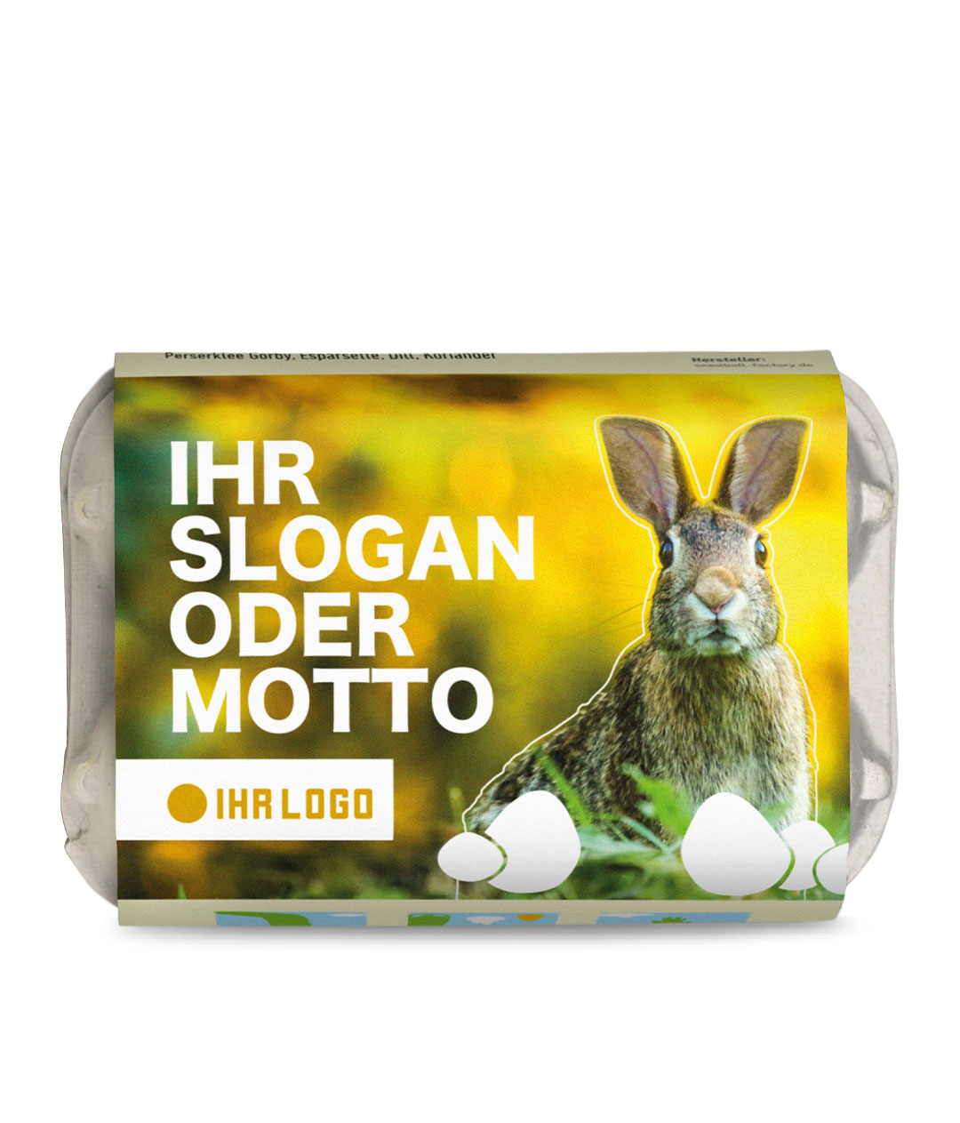 6 Samenkugeln im Mini-Eierkarton - Designvorschlag Ostern 1