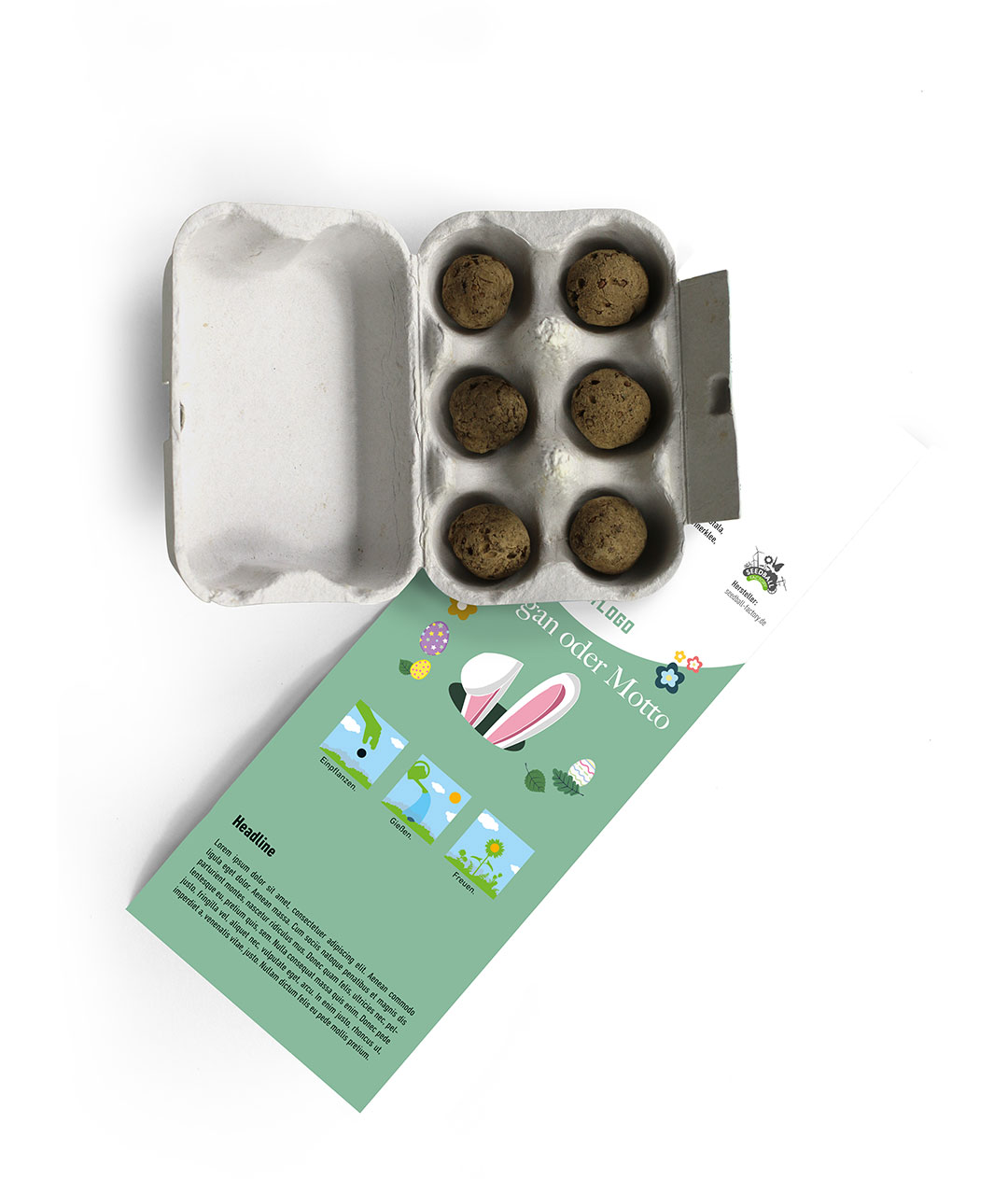 6 Samenkugeln im Mini-Eierkarton - Designvorschlag Ostern 3 - Image 2